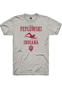 Noelle Peplowski Ash Indiana Hoosiers NIL Sport Icon Short Sleeve T Shirt