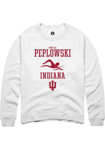 Noelle Peplowski Rally Mens White Indiana Hoosiers NIL Sport Icon Crew Sweatshirt