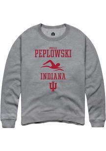 Noelle Peplowski Rally Mens Graphite Indiana Hoosiers NIL Sport Icon Crew Sweatshirt