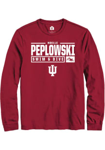 Noelle Peplowski Rally Mens Red Indiana Hoosiers NIL Stacked Box Tee