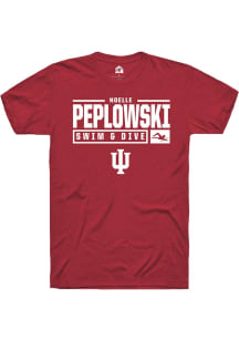 Noelle Peplowski Red Indiana Hoosiers NIL Stacked Box Short Sleeve T Shirt