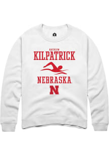 Katelyn Kilpatrick Rally Mens White Nebraska Cornhuskers NIL Sport Icon Crew Sweatshirt