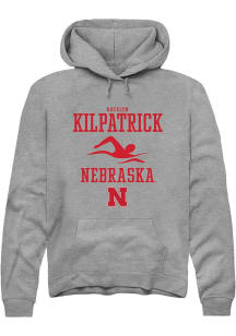 Katelyn Kilpatrick Rally Mens Graphite Nebraska Cornhuskers NIL Sport Icon Hooded Sweatshirt