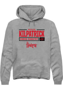 Katelyn Kilpatrick Rally Mens Graphite Nebraska Cornhuskers NIL Stacked Box Hooded Sweatshirt