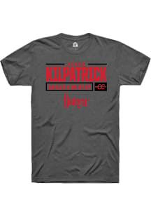 Katelyn Kilpatrick Dark Grey Nebraska Cornhuskers NIL Stacked Box Short Sleeve T Shirt