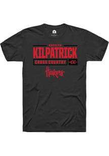 Katelyn Kilpatrick Black Nebraska Cornhuskers NIL Stacked Box Short Sleeve T Shirt