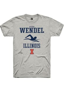 Alexis Wendel Ash Illinois Fighting Illini NIL Sport Icon Short Sleeve T Shirt