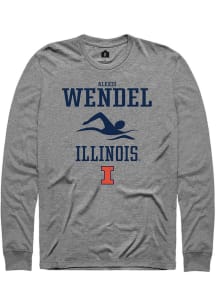 Alexis Wendel Rally Mens Graphite Illinois Fighting Illini NIL Sport Icon Tee