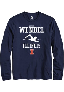 Alexis Wendel Rally Mens Navy Blue Illinois Fighting Illini NIL Sport Icon Tee