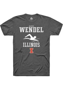 Alexis Wendel Dark Grey Illinois Fighting Illini NIL Sport Icon Short Sleeve T Shirt