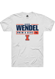 Alexis Wendel White Illinois Fighting Illini NIL Stacked Box Short Sleeve T Shirt