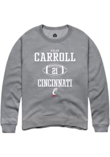 Kalen Carroll  Rally Cincinnati Bearcats Mens Graphite NIL Sport Icon Long Sleeve Crew Sweatshir..