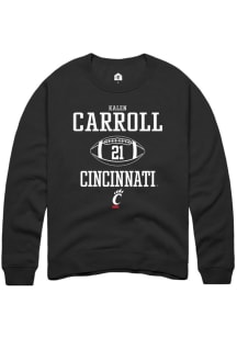 Kalen Carroll  Rally Cincinnati Bearcats Mens Black NIL Sport Icon Long Sleeve Crew Sweatshirt