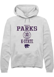 Mikayla Parks Rally Mens White K-State Wildcats NIL Sport Icon Hooded Sweatshirt