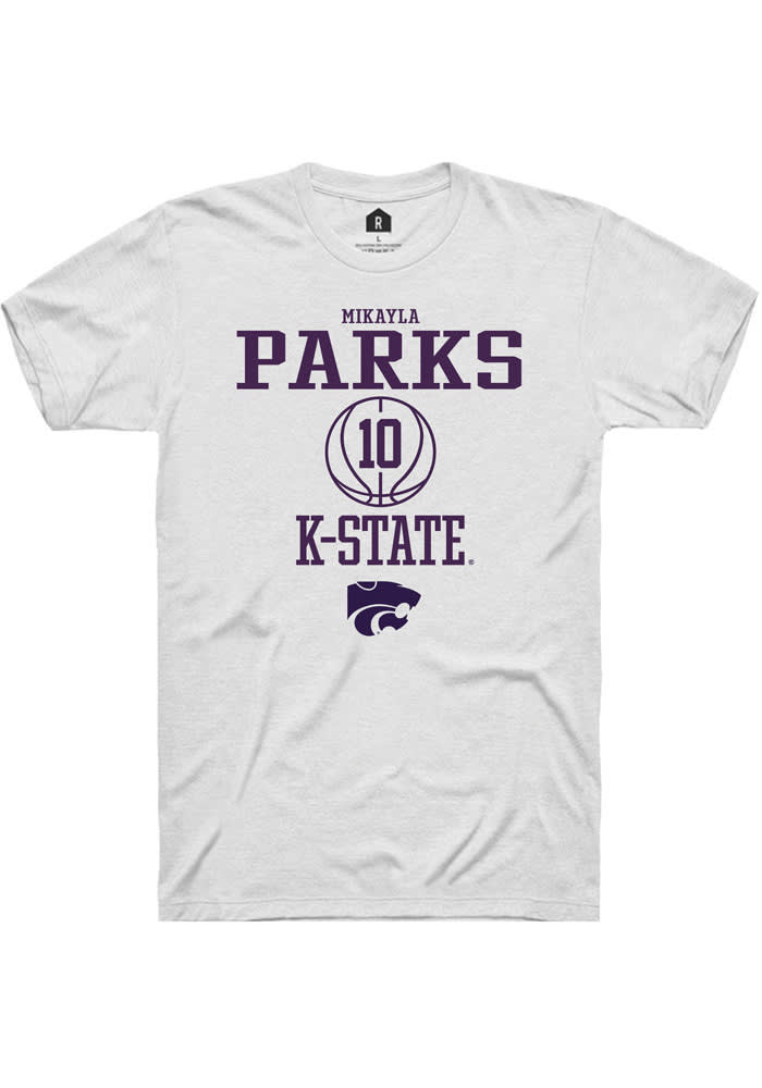 Mikayla Parks K-State Wildcats White Rally NIL Sport Icon Short Sleeve T Shirt