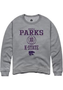 Mikayla Parks Rally Mens Graphite K-State Wildcats NIL Sport Icon Crew Sweatshirt