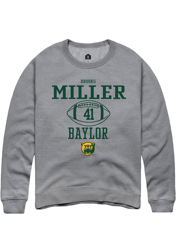 Brooks Miller Baylor Bears NIL Sport Icon Sweatshirt - Grey