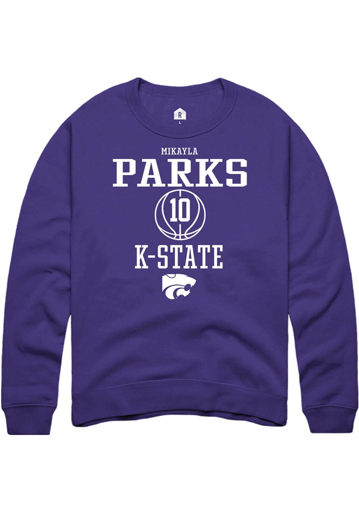 Mikayla Parks Rally K-State Wildcats Mens Purple NIL Sport Icon Long Sleeve Crew Sweatshirt