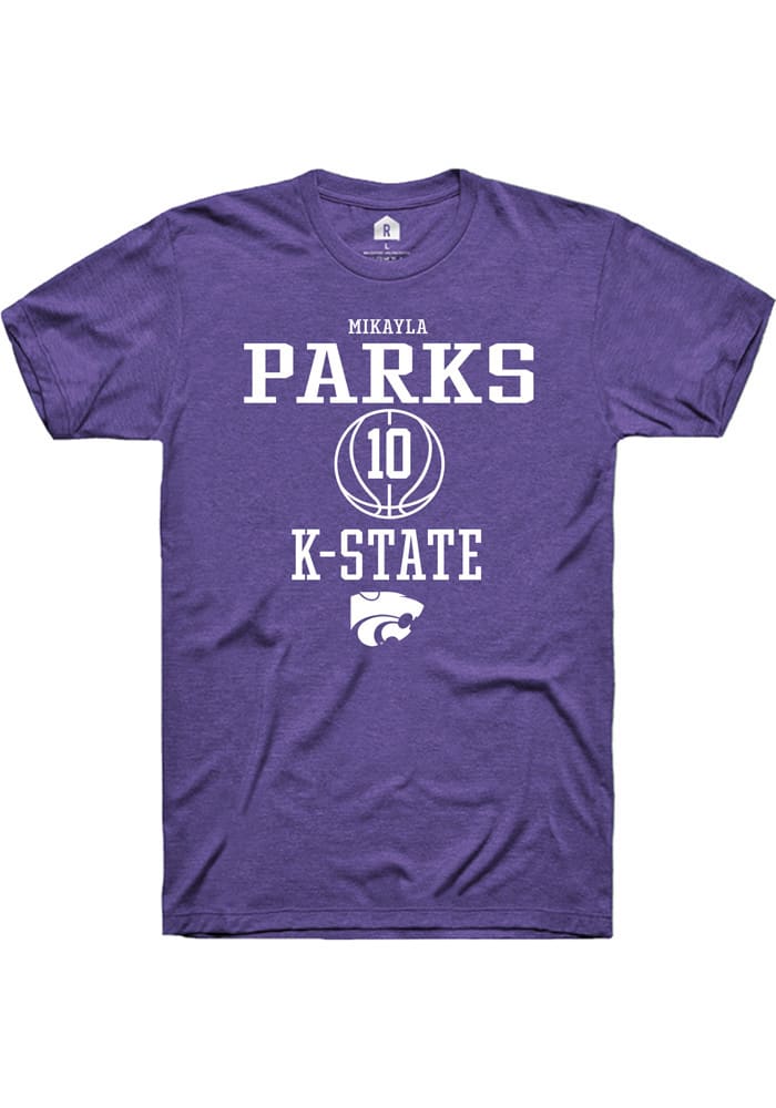Mikayla Parks K-State Wildcats Purple Rally NIL Sport Icon Short Sleeve T Shirt