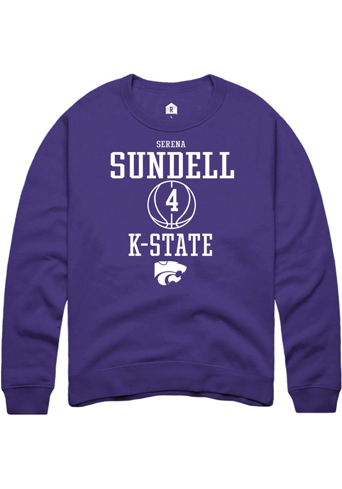 Serena Sundell Rally K-State Wildcats Mens Purple NIL Sport Icon Long Sleeve Crew Sweatshirt