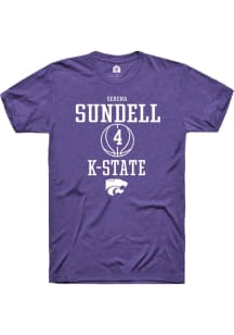 Serena Sundell Purple K-State Wildcats NIL Sport Icon Short Sleeve T Shirt