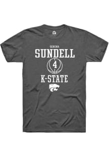 Serena Sundell Dark Grey K-State Wildcats NIL Sport Icon Short Sleeve T Shirt