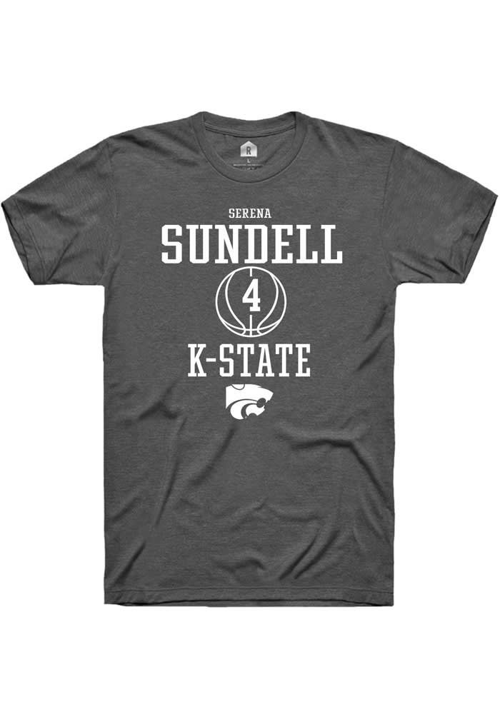 Serena Sundell K-State Wildcats Grey Rally NIL Sport Icon Short Sleeve T Shirt