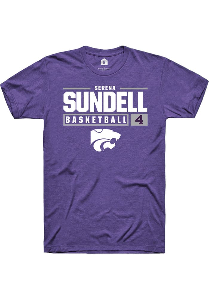 Serena Sundell K-State Wildcats Purple Rally NIL Stacked Box Short Sleeve T Shirt