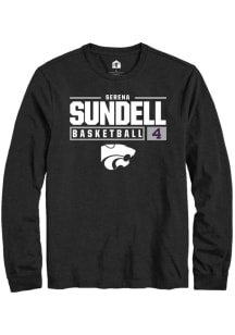 Serena Sundell Rally Mens Black K-State Wildcats NIL Stacked Box Tee