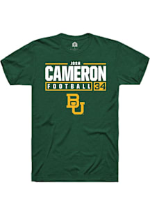 Josh Cameron  Baylor Bears Green Rally NIL Stacked Box Short Sleeve T Shirt