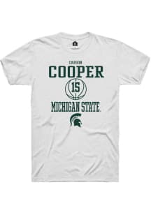 Carson Cooper White Michigan State Spartans NIL Sport Icon Short Sleeve T Shirt