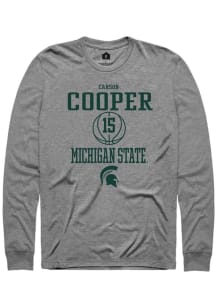 Carson Cooper Rally Mens Graphite Michigan State Spartans NIL Sport Icon Tee