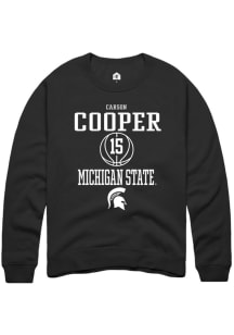 Carson Cooper  Rally Michigan State Spartans Mens Black NIL Sport Icon Long Sleeve Crew Sweatshirt