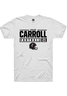 Kalen Carroll  Cincinnati Bearcats White Rally NIL Stacked Box Short Sleeve T Shirt