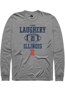 Aidan Laughery Rally Mens Graphite Illinois Fighting Illini NIL Sport Icon Tee