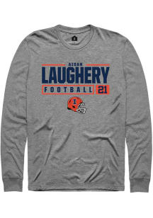 Aidan Laughery Rally Mens Graphite Illinois Fighting Illini NIL Stacked Box Tee