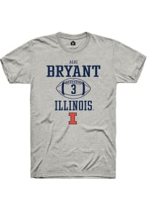 Alec Bryant  Illinois Fighting Illini Ash Rally NIL Sport Icon Short Sleeve T Shirt