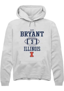 Alec Bryant Rally Mens White Illinois Fighting Illini NIL Sport Icon Hooded Sweatshirt