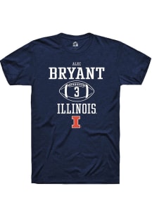 Alec Bryant  Illinois Fighting Illini Navy Blue Rally NIL Sport Icon Short Sleeve T Shirt