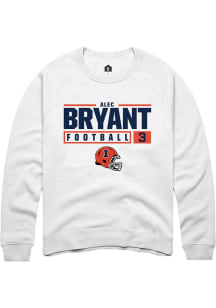 Alec Bryant Rally Mens White Illinois Fighting Illini NIL Stacked Box Crew Sweatshirt