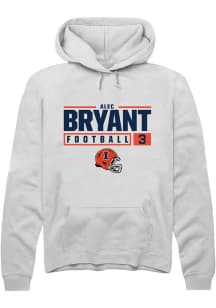 Alec Bryant Rally Mens White Illinois Fighting Illini NIL Stacked Box Hooded Sweatshirt