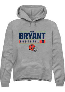 Alec Bryant Rally Mens Graphite Illinois Fighting Illini NIL Stacked Box Hooded Sweatshirt