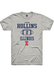 Ashton Hollins Ash Illinois Fighting Illini NIL Sport Icon Short Sleeve T Shirt