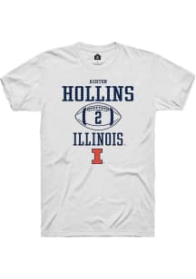 Ashton Hollins White Illinois Fighting Illini NIL Sport Icon Short Sleeve T Shirt