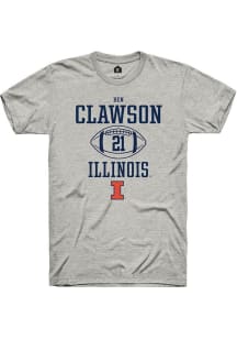 Ben Clawson Ash Illinois Fighting Illini NIL Sport Icon Short Sleeve T Shirt