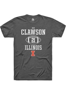 Ben Clawson Dark Grey Illinois Fighting Illini NIL Sport Icon Short Sleeve T Shirt