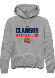 Ben Clawson Rally Mens Graphite Illinois Fighting Illini NIL Stacked Box Hooded Sweatshirt