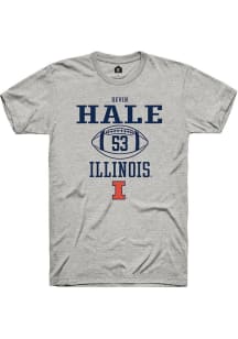 Devin Hale  Illinois Fighting Illini Ash Rally NIL Sport Icon Short Sleeve T Shirt