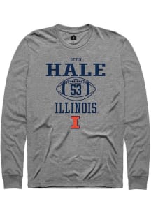 Devin Hale  Illinois Fighting Illini Grey Rally NIL Sport Icon Long Sleeve T Shirt