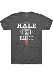 Devin Hale  Illinois Fighting Illini Dark Grey Rally NIL Sport Icon Short Sleeve T Shirt